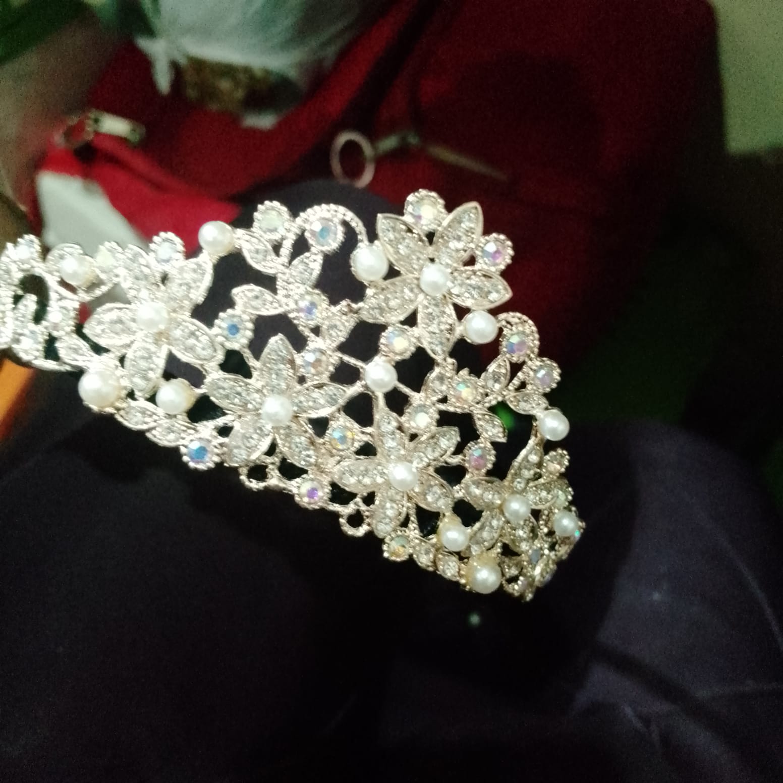 Crystal Crown Tiaras Headwear For Women Party Rhinestone Pearl Crown Tiara Hair Wedding Queen Crowns Head Jewelry Birthday Party jewellery