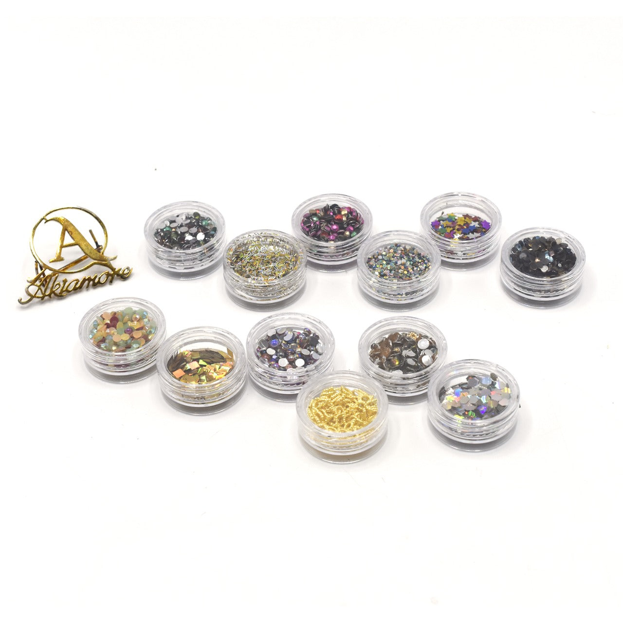 clear plastic square jar cosmetic sample travel  nail art  filling container storage box ntfrclr4e-1