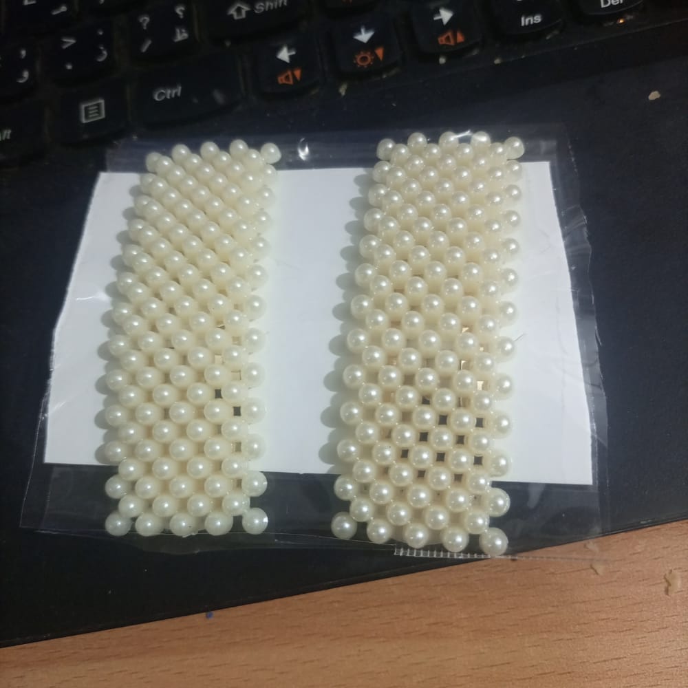1x Pack of 4 sweet hair clip for women with inlaid faux pearl