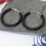BALI WITH PEARLS ROUND GERMAN STYLO EARRINGS FOR GIRLS AND WOMEN Beads Metal Hoop Earring  egfrpdc2f-a