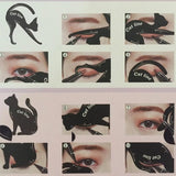 Plantillas para delineador de ojos, herramienta de maquillaje, modelo moldeador de ojos, fácil de maquillar, línea de gato, accesorios para tarjetas
