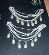 2021 Indian Jewelry Sahara Earring link Headdress Women Antique Gold Pearl Tassel Earrings With Long Sahara Chain egfrcrb9g-1