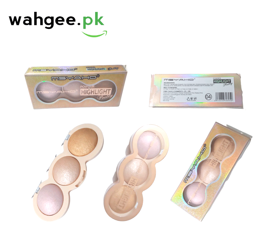 MSYAHO Highlight Pretty 3 Tone Highlighter Powder Item No : YH695  mphmiz3c-c