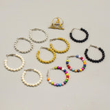 Large Hoop Earrings Neon Color Painted Big Circle Earring Basketball hoop Earrings For Women Brincos Gifts