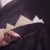 tiara Crown Crystal Tiara For Women Gold Bridal Crown Wedding Birthday Prom Queen Pageant Hair Accessories