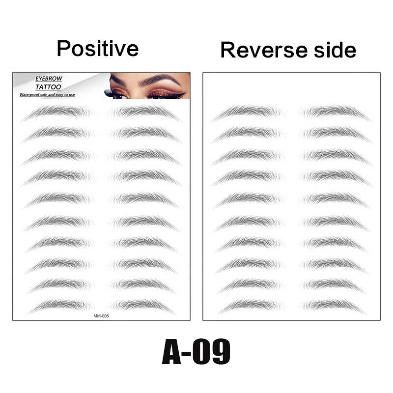 4D Eyebrows Tattoo Hair Like Sticker False Eyebrow Waterproof Stick On Makeup