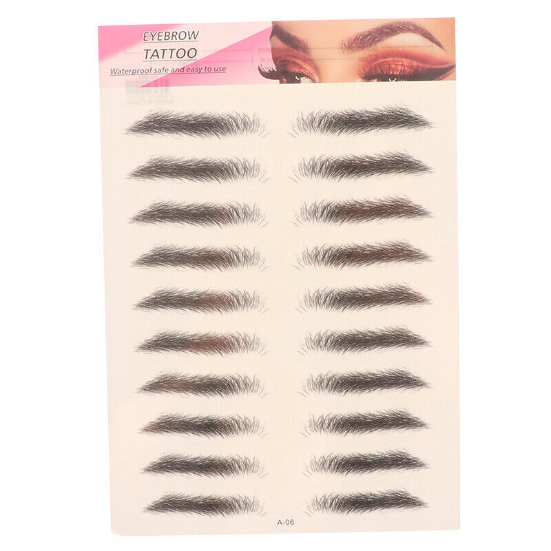 4D Eyebrows Tattoo Hair Like Sticker False Eyebrow Waterproof Stick On Makeup