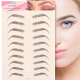 4D Eyebrows Tattoo Hair Like Sticker False Eyebrow Waterproof Stick On Makeup