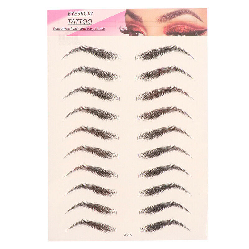 4D Eyebrows Tattoo Hair Like Sticker False Eyebrow Waterproof Stick On Makeup