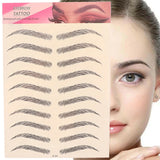 4D Eyebrows Tattoo Hair Like Sticker False Eyebrow Waterproof Stick On Makeup
