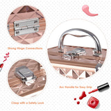 Cosmetic Box Makeup Jewelry Nail Organiser Portable Case Storage Box Rose Gold  cobrgz4e-f