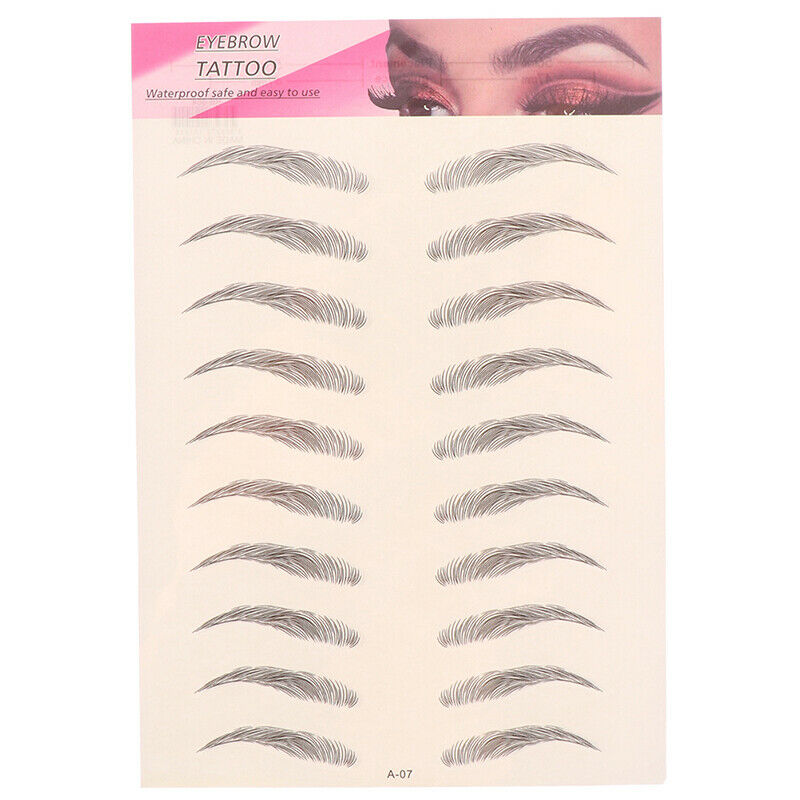 4D Eyebrows Tattoo Hair Like Sticker False Eyebrow Waterproof Stick On Makeup