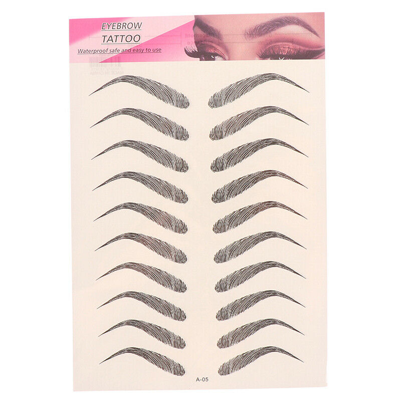 4D Eyebrows Tattoo Hair Like Sticker False Eyebrow Waterproof Stick On Makeup