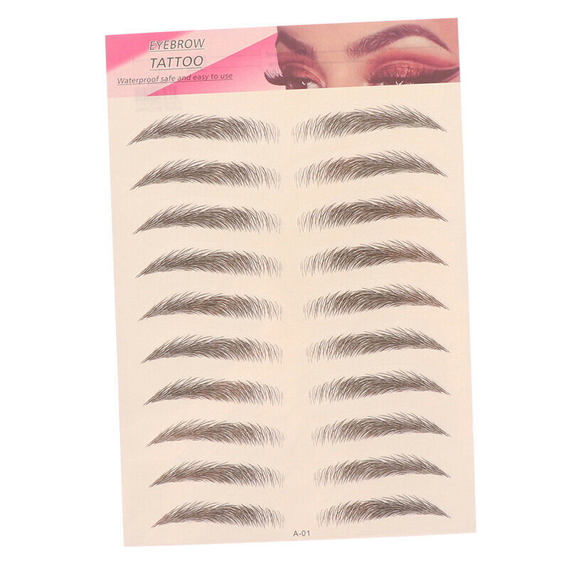 4D Eyebrows Tattoo Hair Like Sticker False Eyebrow Waterproof Stick On Makeup