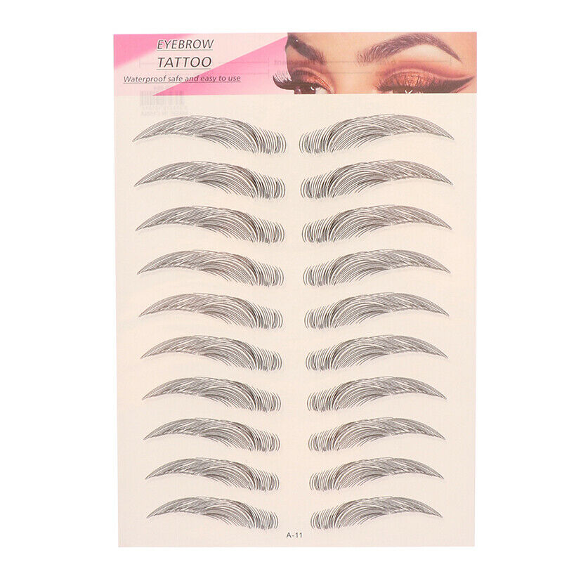 4D Eyebrows Tattoo Hair Like Sticker False Eyebrow Waterproof Stick On Makeup
