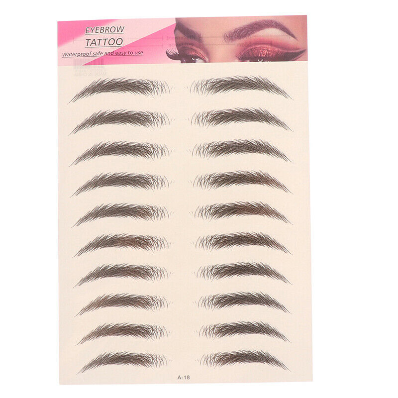 4D Eyebrows Tattoo Hair Like Sticker False Eyebrow Waterproof Stick On Makeup