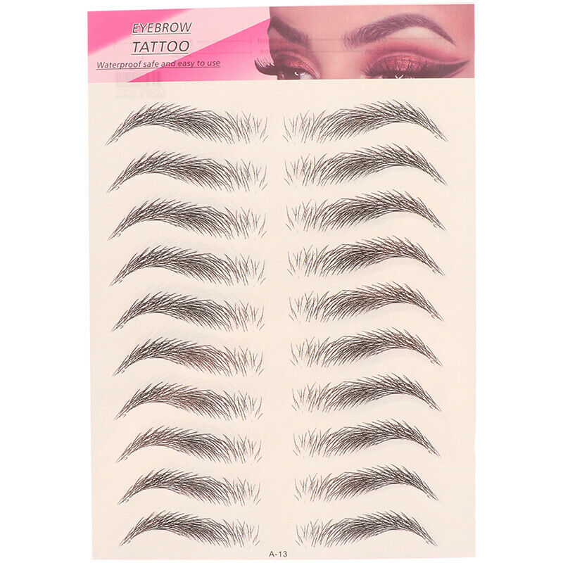 4D Eyebrows Tattoo Hair Like Sticker False Eyebrow Waterproof Stick On Makeup