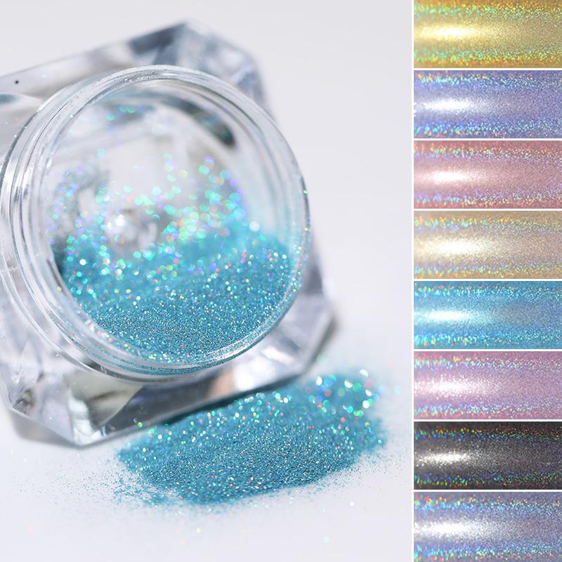 12 Box Nail Glitter Powder 12 rendom Colors Rainbow Holo Laser Shining Pigment Holo Champage Nail Art Decorations