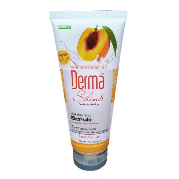 Derma Shine Gently Exfoliating Apricot Whitening Scrub, For All Skin Types, 200g dwswez6a-3