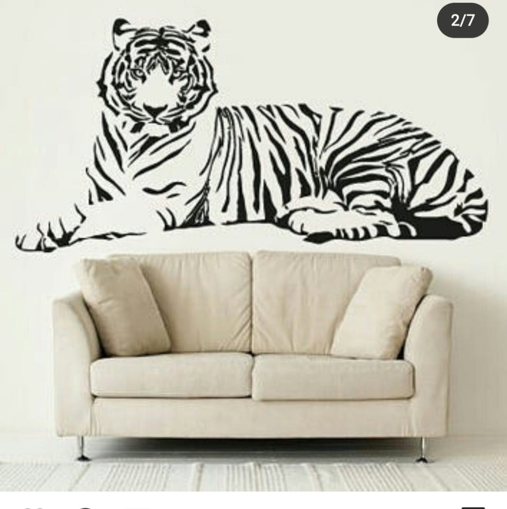 Animals Wall Stickers Tiger Head Vinyl Decal Forest Theme Wall Mural Tiger Power Style Wall decor