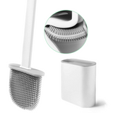 Silicone Toilet Brush with Toilet Brush Holder Creative Cleaning Brush Set, Silicone Flex Toilet Brush with Holder and Wall Mounted  bcbgyz2d-c