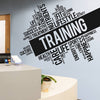 Training Fitness Wall Decals, Training Inspirational Words Quote Wall Sticker, Motivation Interior Decor Art Mural Fit Lifestyle Deca  twsbkz4f-4