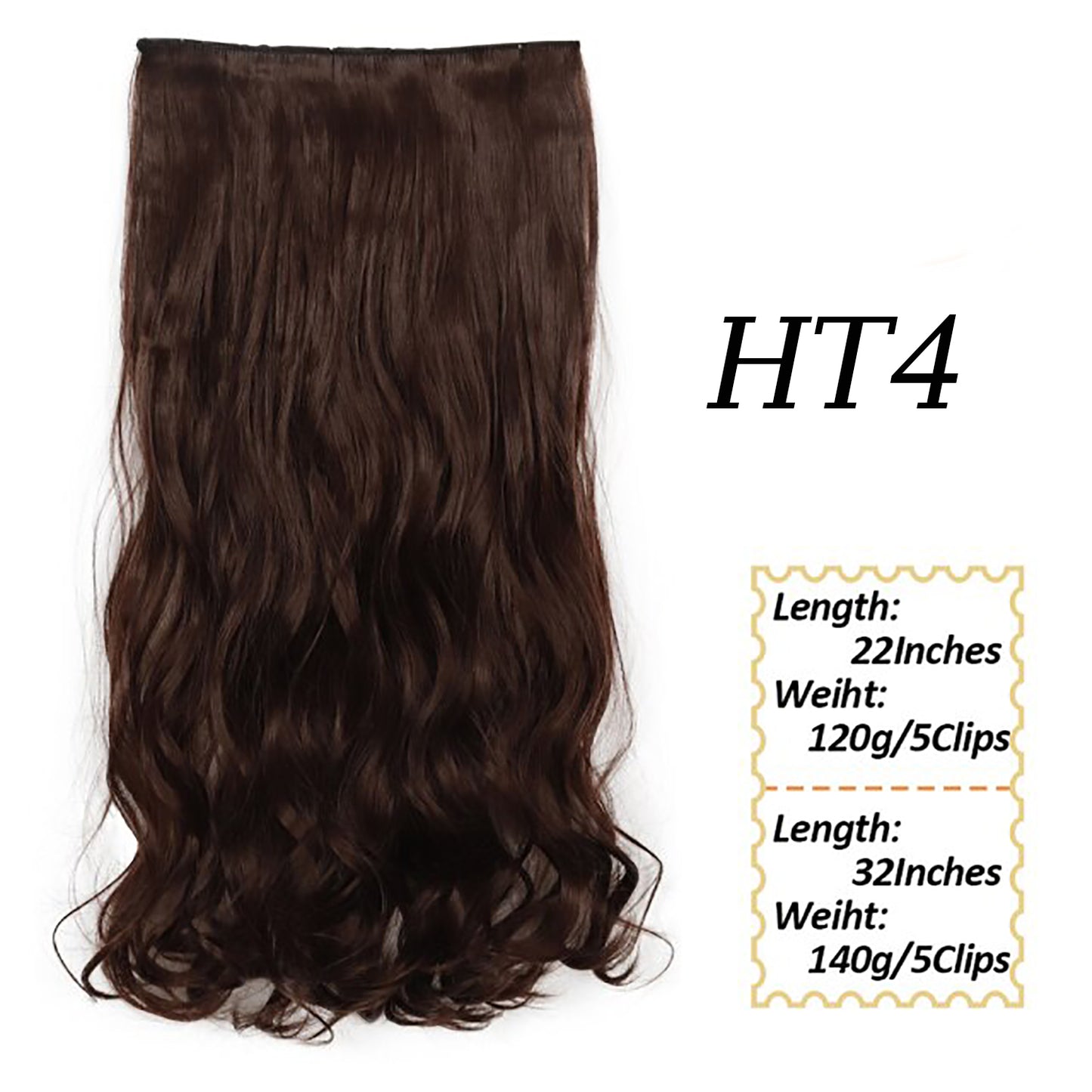 Remei Extensión de cabello mperatura, doradosintético, 5 Clips en extensión Haistyle, fibert de alta te, marrón, negro