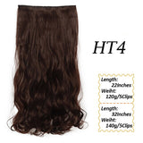 Remei Extensión de cabello mperatura, doradosintético, 5 Clips en extensión Haistyle, fibert de alta te, marrón, negro