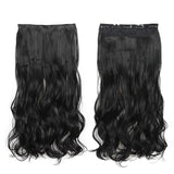 Remei  Synthetic Long Wave Clip In Hair Extension Heat Resistant Wavy Hairpiece High Temperature Fiber