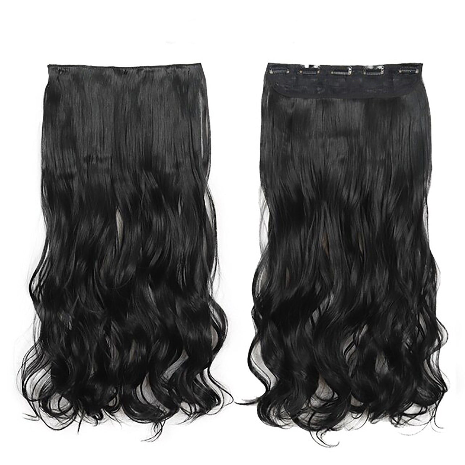 Remei  Synthetic Long Wave Clip In Hair Extension Heat Resistant Wavy Hairpiece High Temperature Fiber
