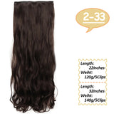 Remei Extensión de cabello mperatura, doradosintético, 5 Clips en extensión Haistyle, fibert de alta te, marrón, negro