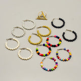 Large Hoop Earrings Neon Color Painted Big Circle Earring Basketball hoop Earrings For Women Brincos Gifts
