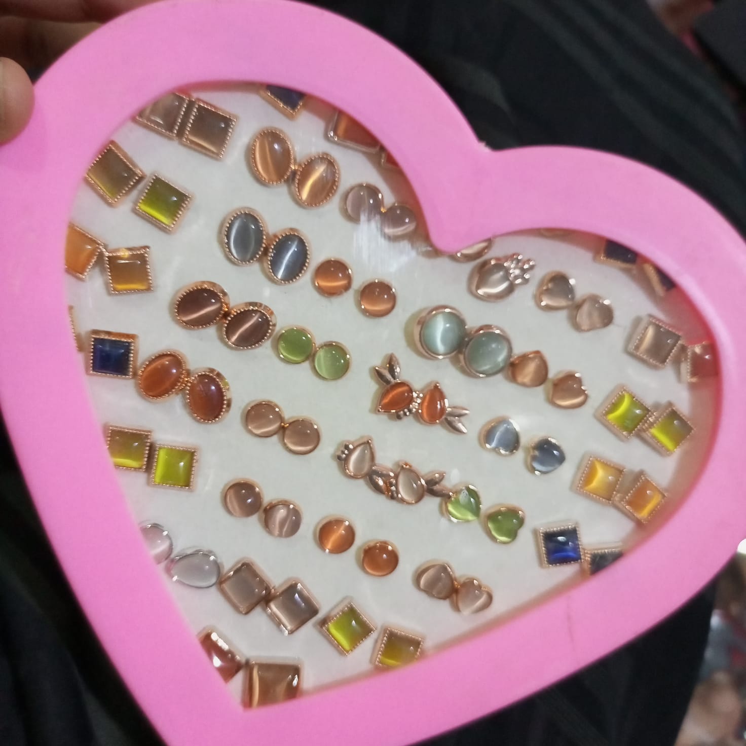 36 pairs Mixed Styles Rhinestone Flower Geometric Animal Crystal Plastic Small Stud Earrings Set For Women Girls Jewelry
