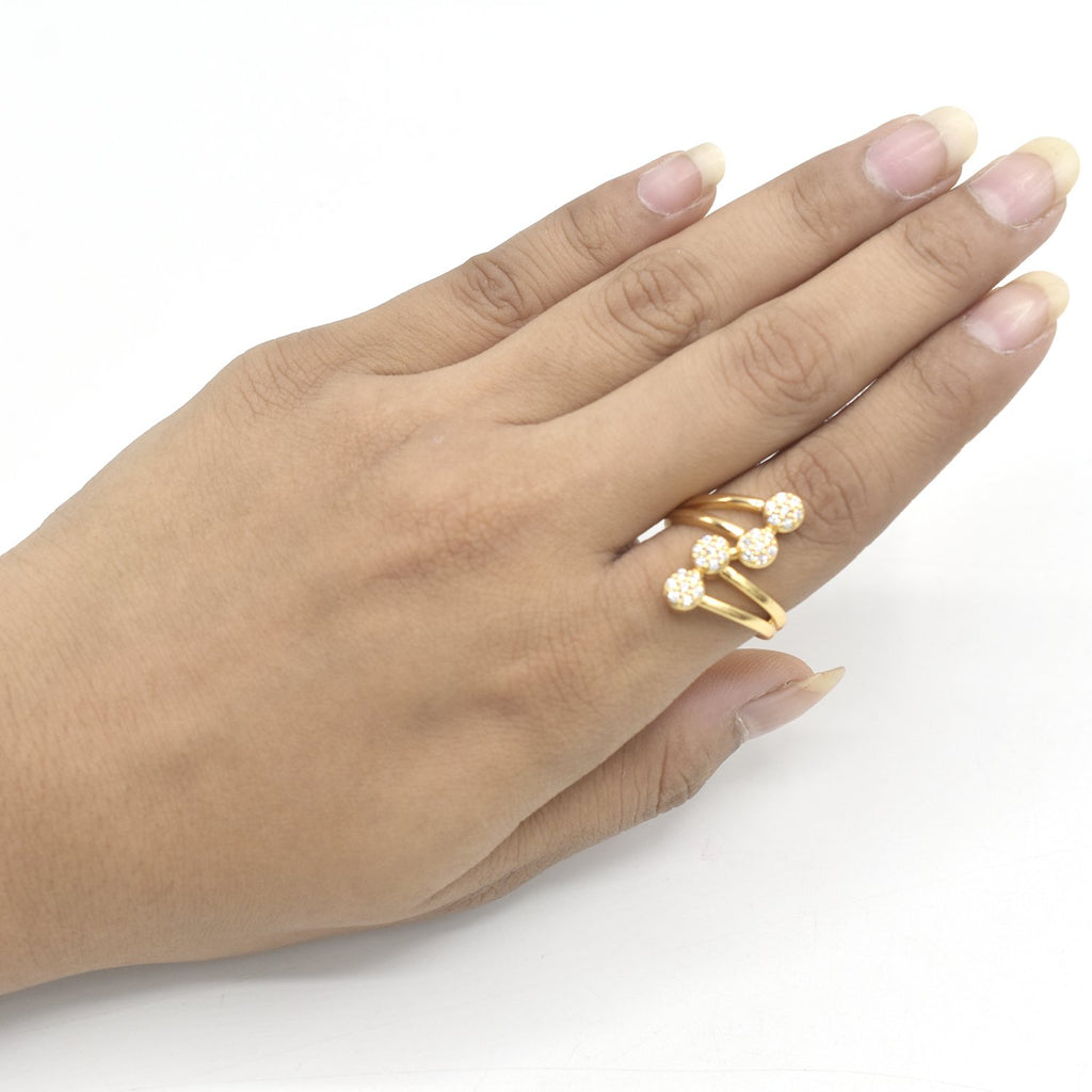 Golden Female Finger Ring With Sevral Stone Engagement Wedding Rings fgfrgdf1m-3
