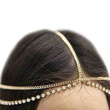 Golden Head chain Matha Patti Hair Style Head Jewelry Wedding Party