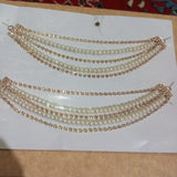 2021 Indian Jewelry Sahara Earring link Headdress Women Antique Gold Pearl Tassel Earrings With Long Sahara Chain egfrcrb9g-1