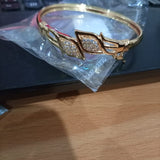 Gold Plated Golden Color Imported High Quality Bracelet With White Zircon For Girls And Women Party And Wedding Gift For Ladies btfrgda6f-1