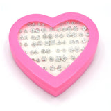 36 pairs Mixed Styles Rhinestone Flower Geometric Animal Crystal Plastic Small Stud Earrings Set For Women Girls Jewelry
