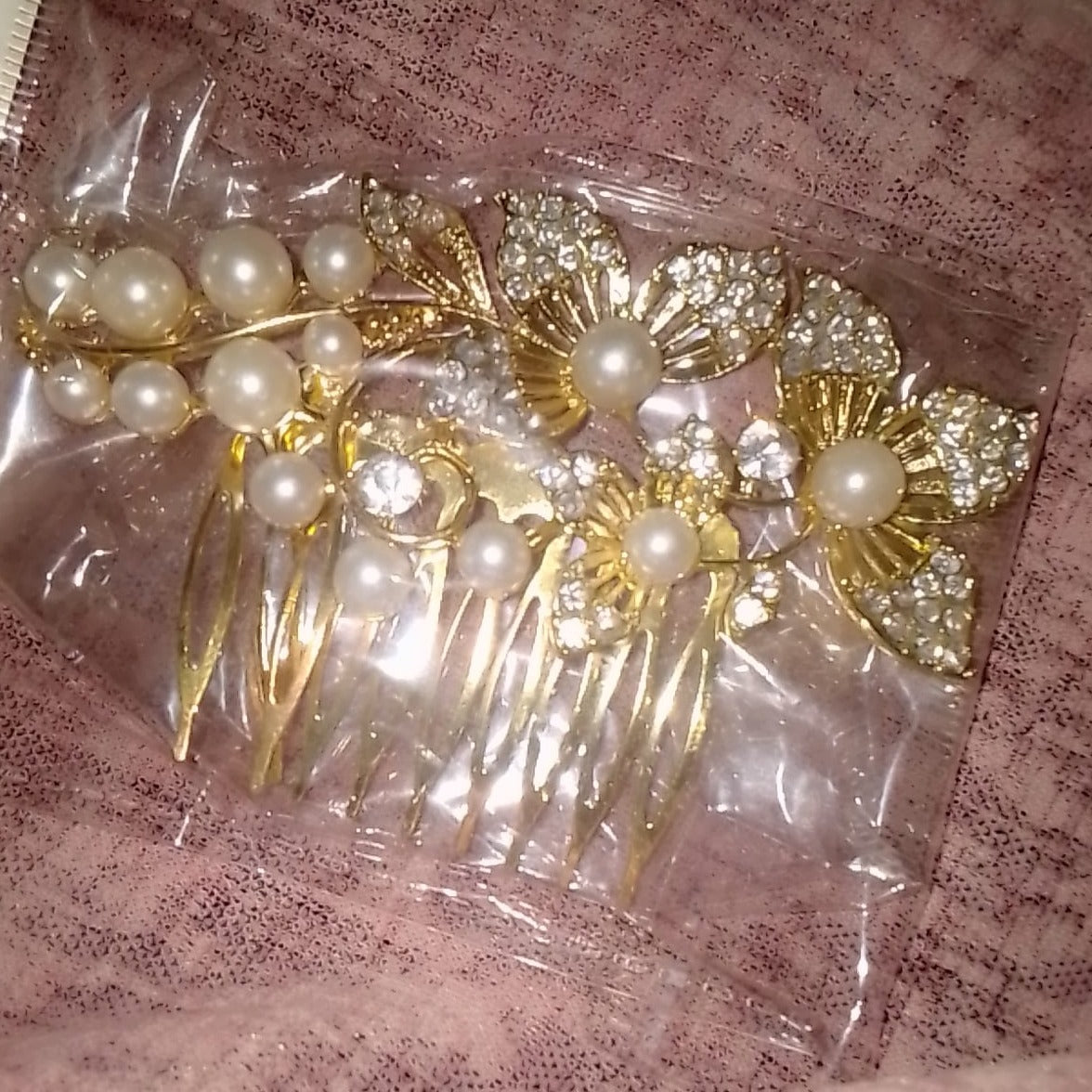Hair Accessories Charms Clip Crystal Pearl Flower Hairpin Tiara Bridal Crown Hair Pin Bride Jewelry for Women Wedding Jewellery hnfrpdd1k-1